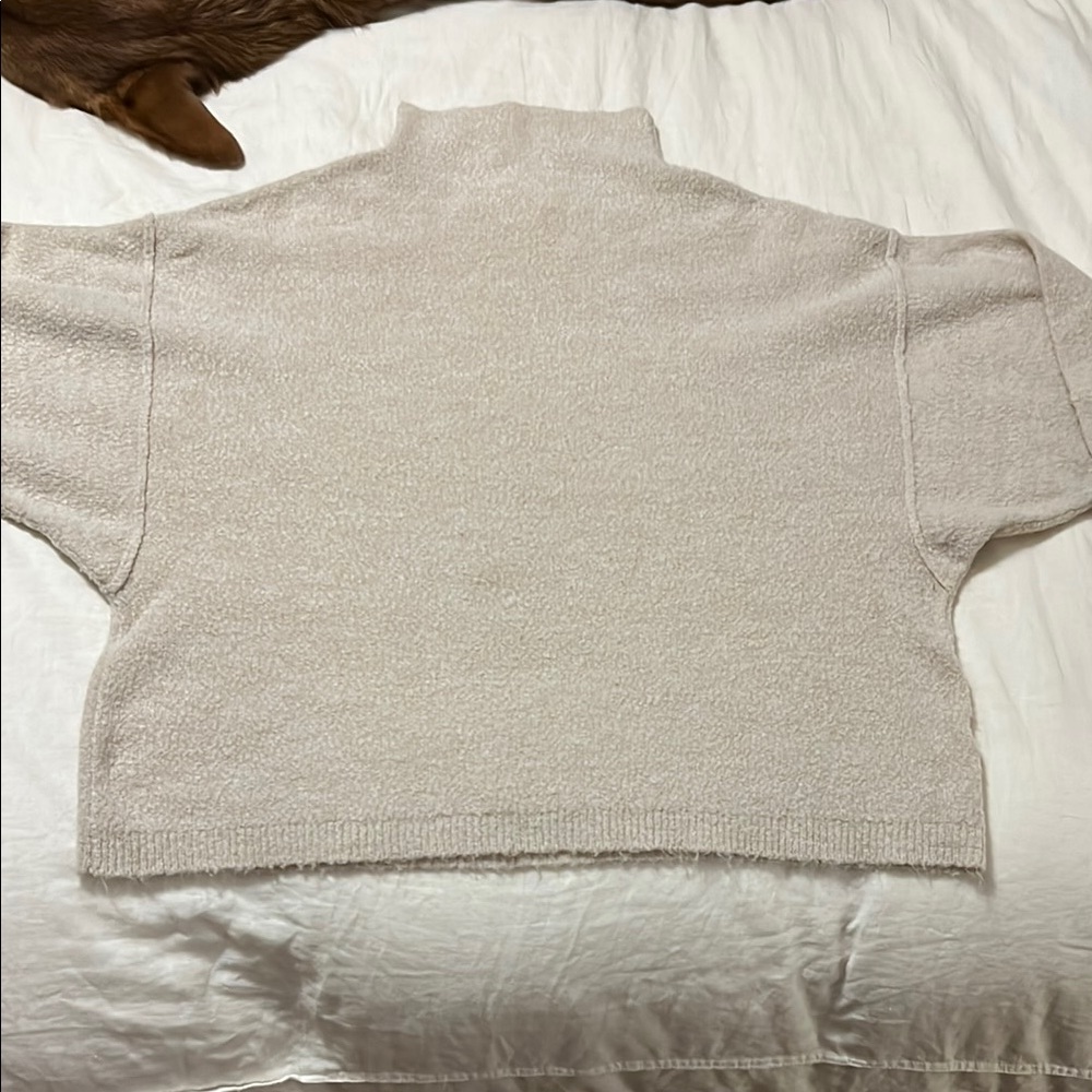 Cotton Candy Cream Cowl Neck Sweater
